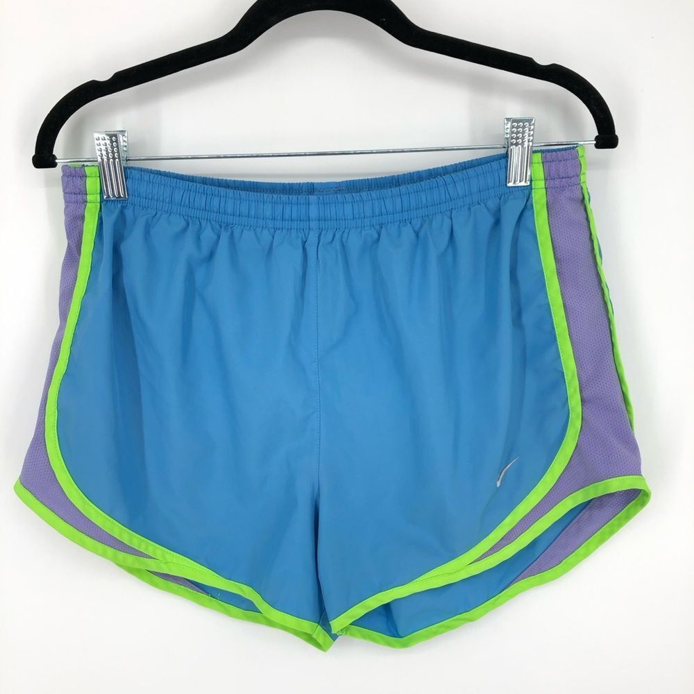Nike Dri‎ Fit Tempo Running Shorts Womens Small Light Blue Lined Pocket